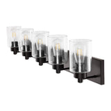 Margaret Seeded Glass/Iron Modern Contemporary LED Vanity Light
