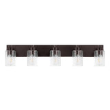 Margaret Seeded Glass/Iron Modern Contemporary LED Vanity Light
