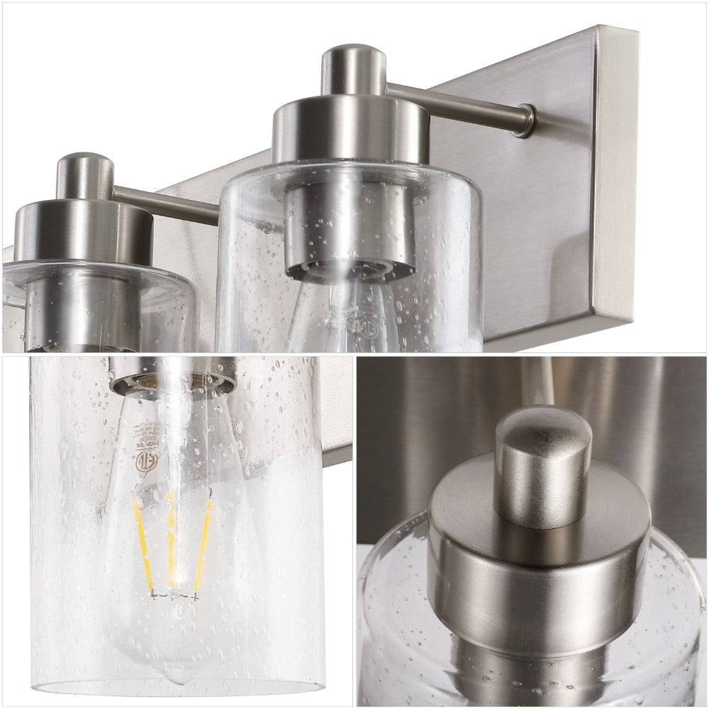 Margaret Seeded Glass/Iron Modern Contemporary LED Vanity Light