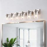 Margaret Seeded Glass/Iron Modern Contemporary LED Vanity Light