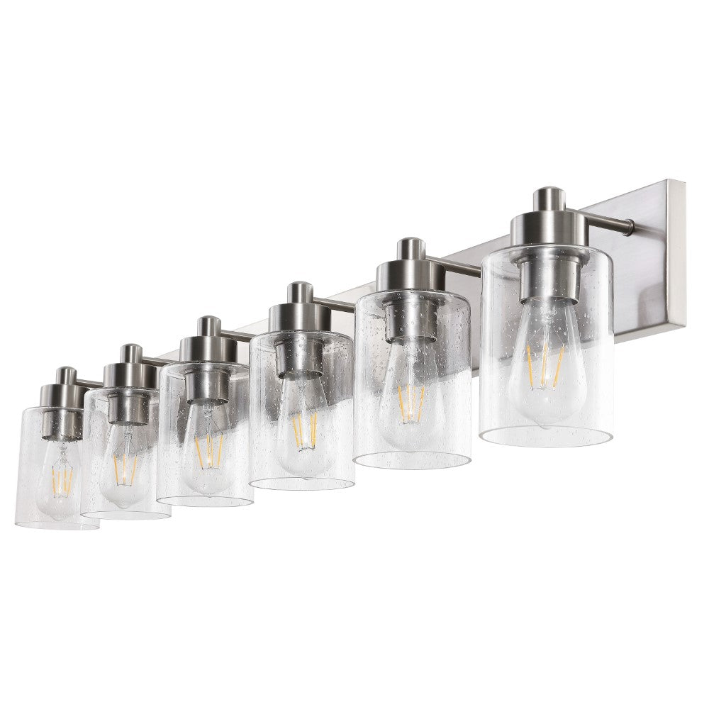 Margaret Seeded Glass/Iron Modern Contemporary LED Vanity Light