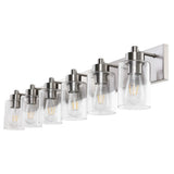 Margaret Seeded Glass/Iron Modern Contemporary LED Vanity Light