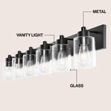 Margaret Seeded Glass/Iron Modern Contemporary LED Vanity Light