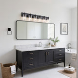 Margaret Seeded Glass/Iron Modern Contemporary LED Vanity Light
