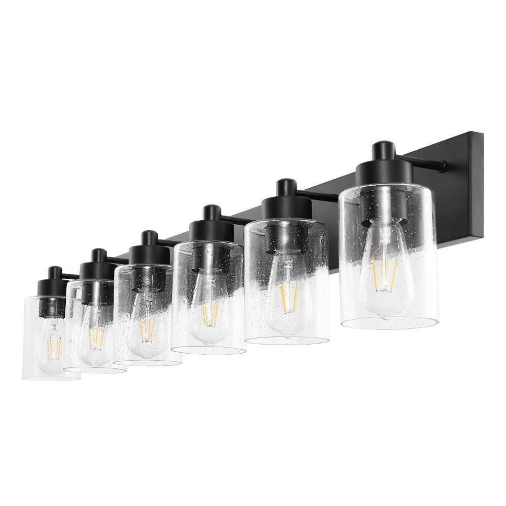 Margaret Seeded Glass/Iron Modern Contemporary LED Vanity Light