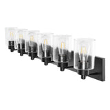 Margaret Seeded Glass/Iron Modern Contemporary LED Vanity Light