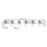 Margaret Seeded Glass/Iron Modern Contemporary LED Vanity Light