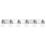 Margaret Seeded Glass/Iron Modern Contemporary LED Vanity Light