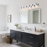 Margaret Seeded Glass/Iron Modern Contemporary LED Vanity Light