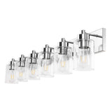 Margaret Seeded Glass/Iron Modern Contemporary LED Vanity Light