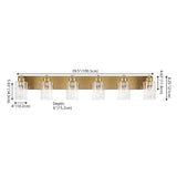 Margaret Seeded Glass/Iron Modern Contemporary LED Vanity Light