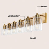 Margaret Seeded Glass/Iron Modern Contemporary LED Vanity Light