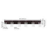 Margaret Seeded Glass/Iron Modern Contemporary LED Vanity Light