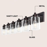 Margaret Seeded Glass/Iron Modern Contemporary LED Vanity Light
