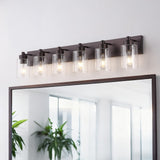 Margaret Seeded Glass/Iron Modern Contemporary LED Vanity Light