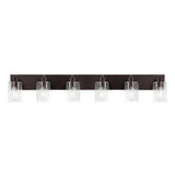 Margaret Seeded Glass/Iron Modern Contemporary LED Vanity Light