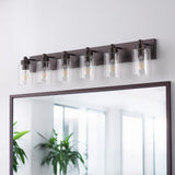 Margaret Seeded Glass/Iron Modern Contemporary LED Vanity Light