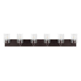 Margaret Seeded Glass/Iron Modern Contemporary LED Vanity Light
