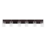 Margaret Seeded Glass/Iron Modern Contemporary LED Vanity Light