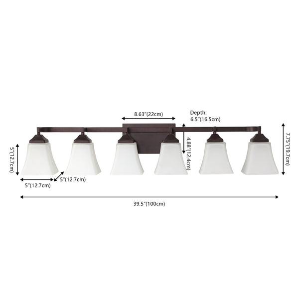 Dimension Image Oil Rubbed Bronze / 6-Light