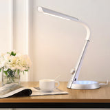 Burton 19" Aluminum Contemporary Minimalist Adjustable Head Dimmable USB Charging LED Task Lamp