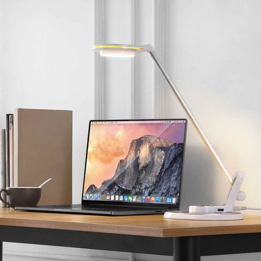 Pena 18.5" Aluminum Contemporary Minimalist Adjustable Dimmable USB Charging LED Task Lamp