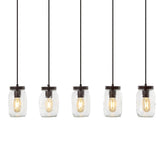 Hudson 5.5" Farmhouse Industrial Iron Mason Jar LED Pendant