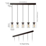 Hudson 5.5" Farmhouse Industrial Iron Mason Jar LED Pendant