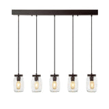 Hudson 5.5" Farmhouse Industrial Iron Mason Jar LED Pendant