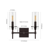 Rose Goat Bohemian Farmhouse Iron/Glass LED Vanity
