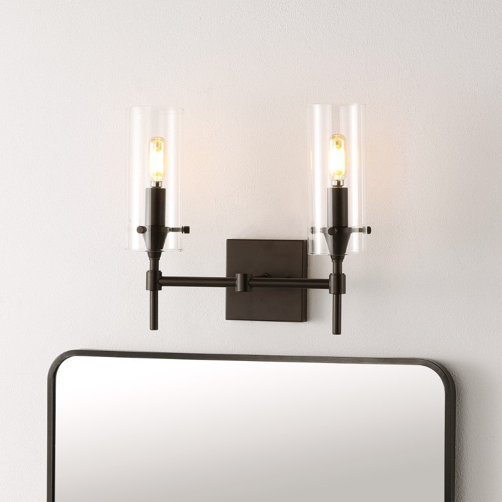 Rose Goat Bohemian Farmhouse Iron/Glass LED Vanity