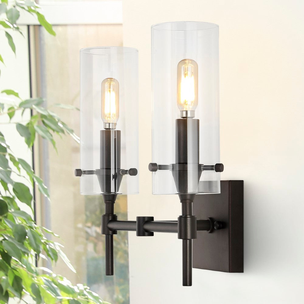 Rose Goat Bohemian Farmhouse Iron/Glass LED Vanity