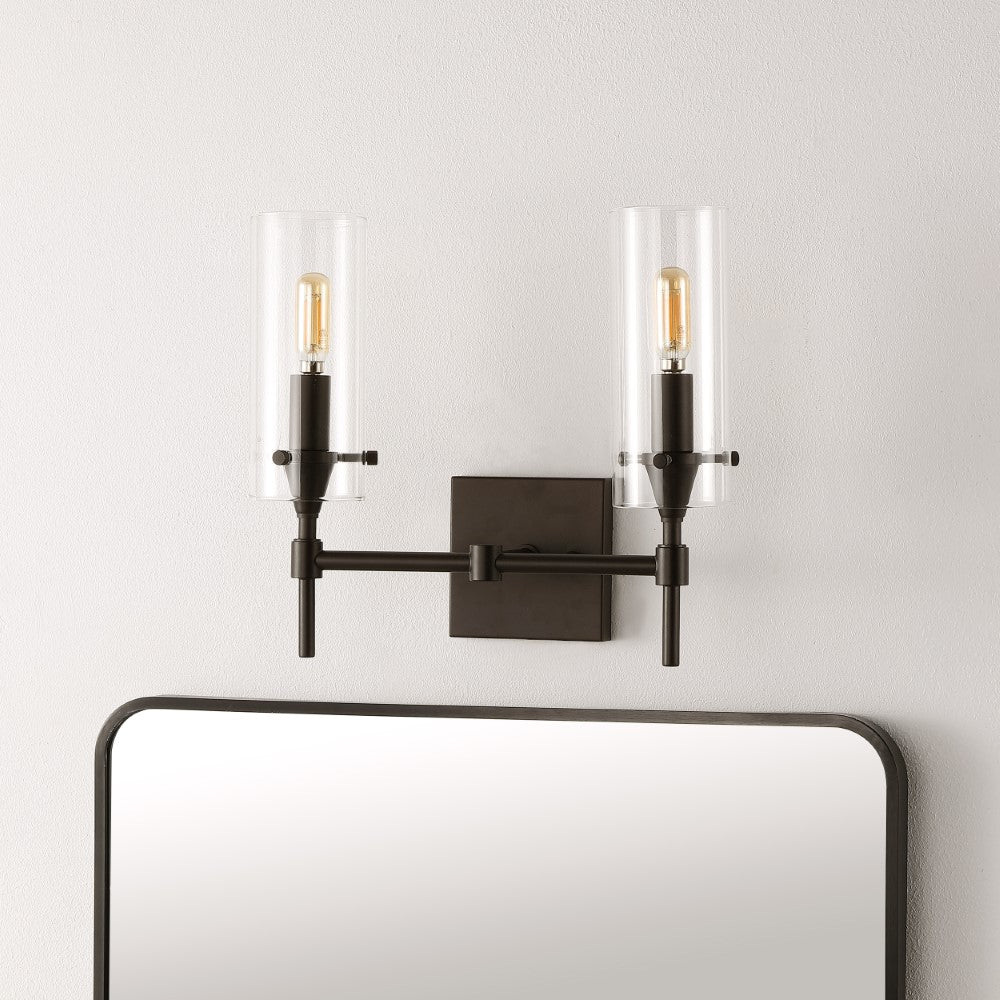 Rose Goat Bohemian Farmhouse Iron/Glass LED Vanity
