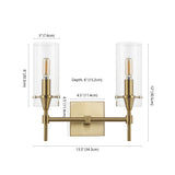 Rose Goat Bohemian Farmhouse Iron/Glass LED Vanity