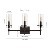 Rose Goat Bohemian Farmhouse Iron/Glass LED Vanity