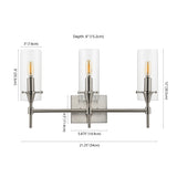 Rose Goat Bohemian Farmhouse Iron/Glass LED Vanity