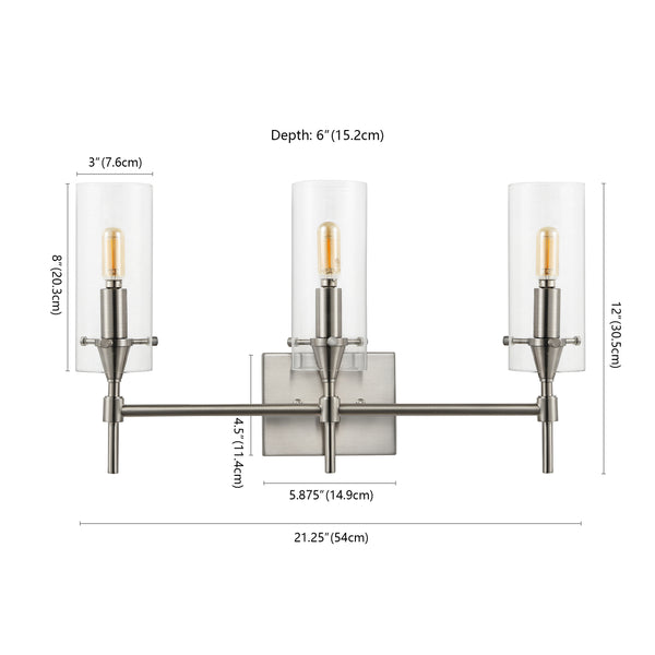 Dimension Image Nickel/Clear / 3 Light