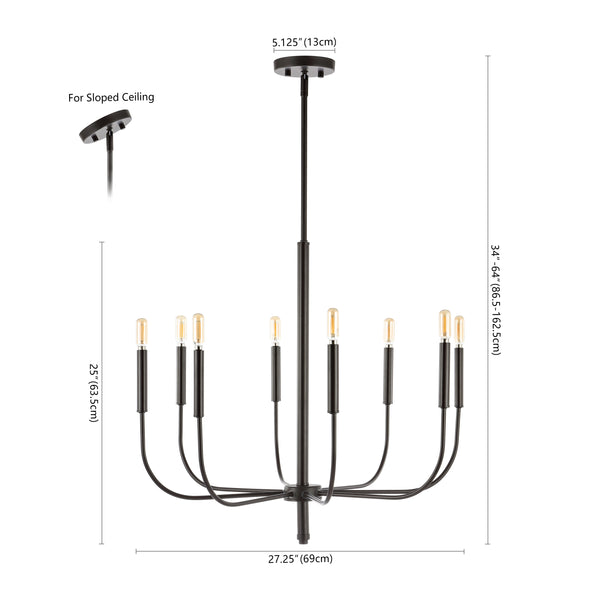 Dimension Image Oil Rubbed Bronze / 8 Light