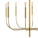 Elegant 27.25"  Modern Mid-Century Iron LED Chandelier