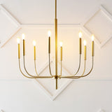 Elegant 27.25"  Modern Mid-Century Iron LED Chandelier