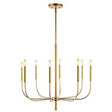 Elegant 27.25"  Modern Mid-Century Iron LED Chandelier