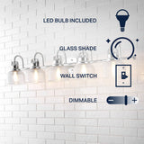 Shirley Metal/Glass LED Vanity Light