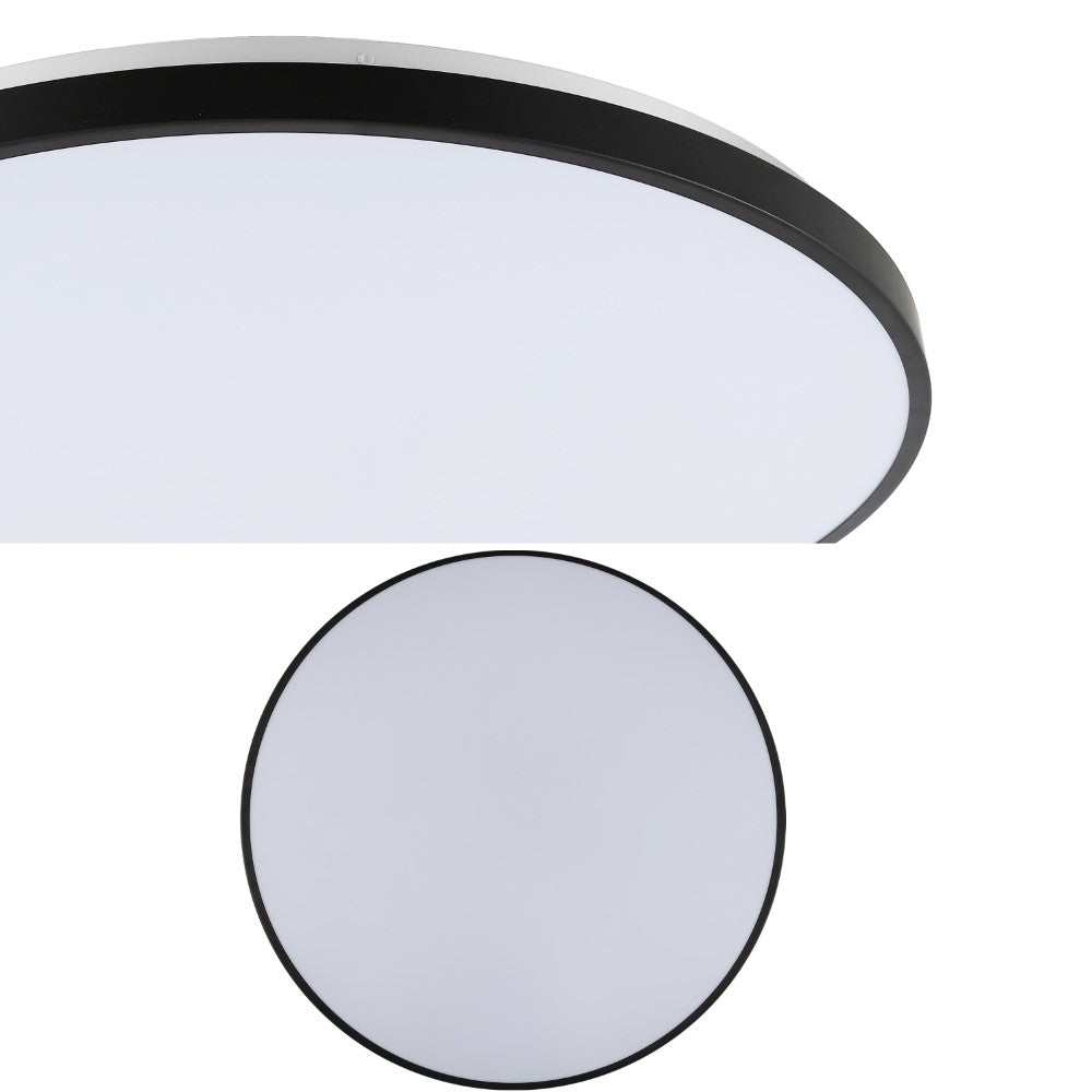 Elgin 21.25" Modern Minimalist Iron Circle Integrated LED Flush Mount