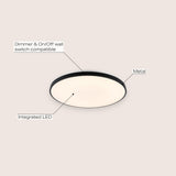 Elgin 21.25" Modern Minimalist Iron Circle Integrated LED Flush Mount
