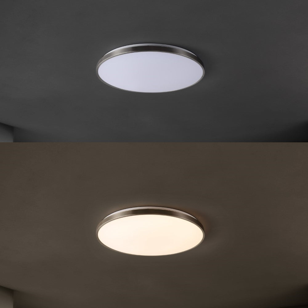 Elgin 21.25" Modern Minimalist Iron Circle Integrated LED Flush Mount