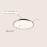 Elgin 21.25" Modern Minimalist Iron Circle Integrated LED Flush Mount