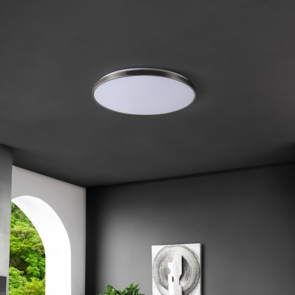 Elgin 21.25" Modern Minimalist Iron Circle Integrated LED Flush Mount
