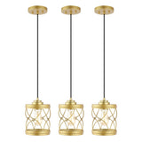 Mason 6.5" Farmhouse Industrial Iron Filigree Caged Jar LED Pendant