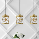Mason 6.5" Farmhouse Industrial Iron Filigree Caged Jar LED Pendant