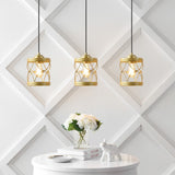 Mason 6.5" Farmhouse Industrial Iron Filigree Caged Jar LED Pendant